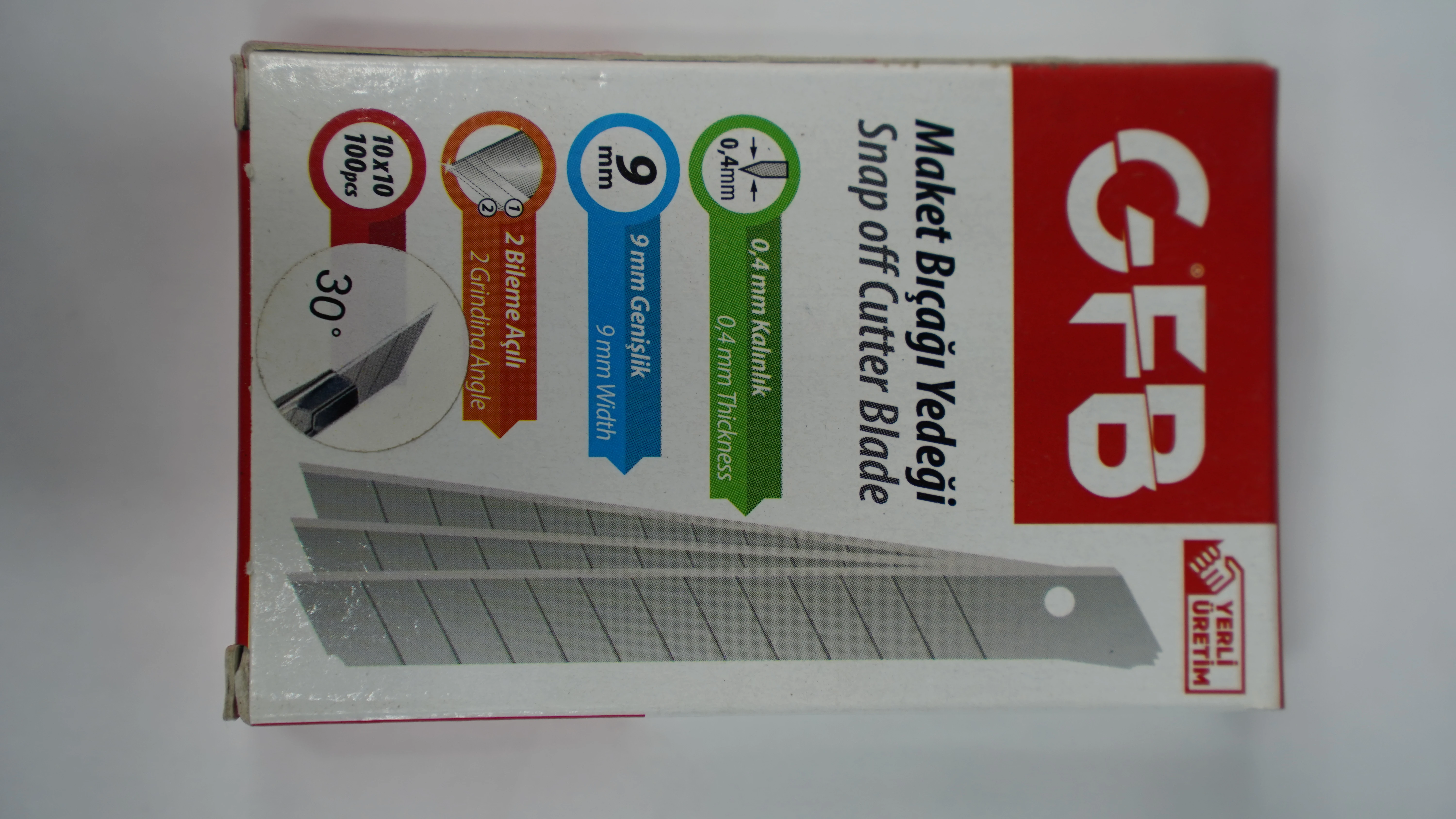 Gfb Dar Maket Bıçağı Yedeği 100’lü Paket 9mm